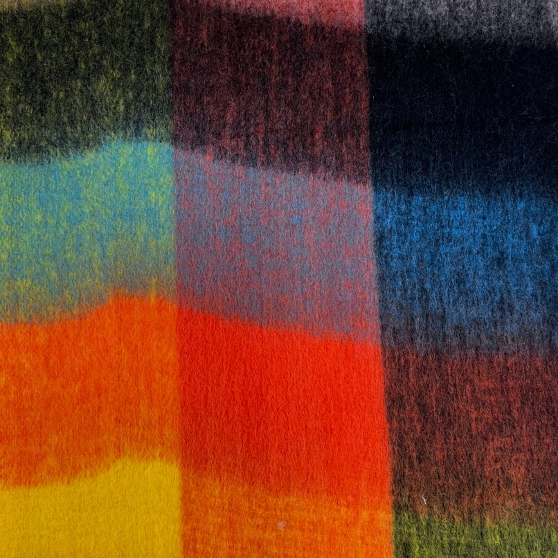 Soft Checked Blanket Winter Scarf with Tassels - Classic