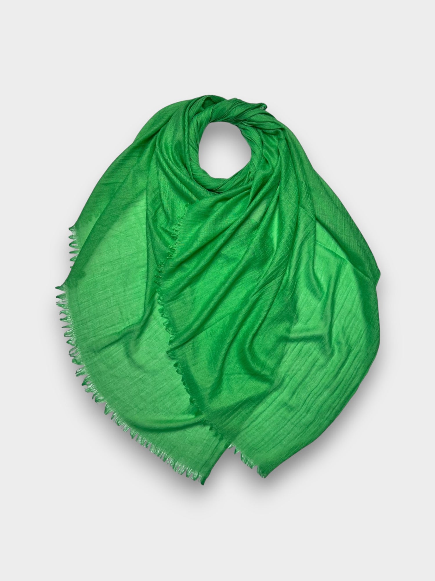 Classic Cotton Blend Plain Scarf - 48 colours - Apple Green
