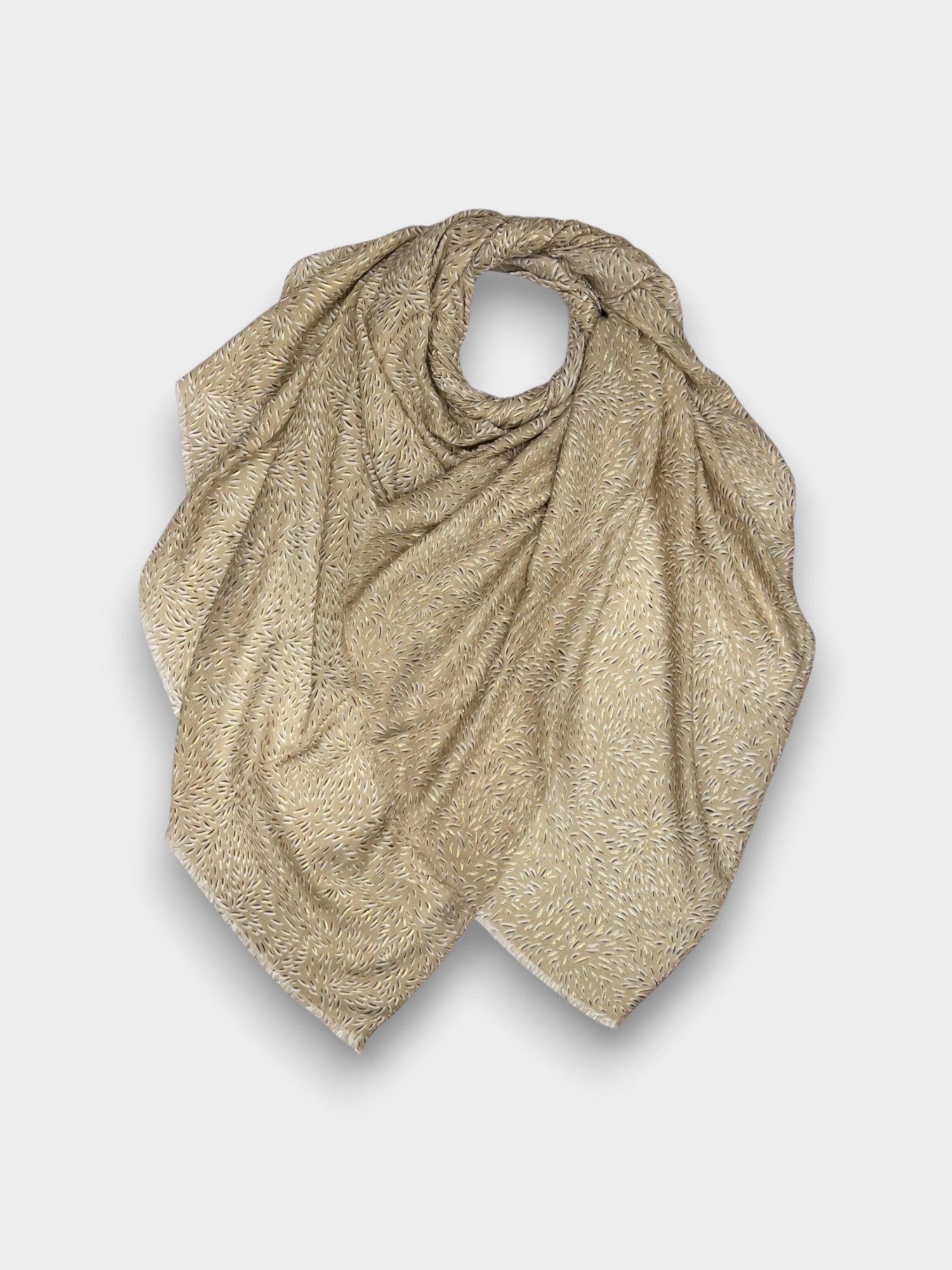 Small strokes with small silver lines - Beige