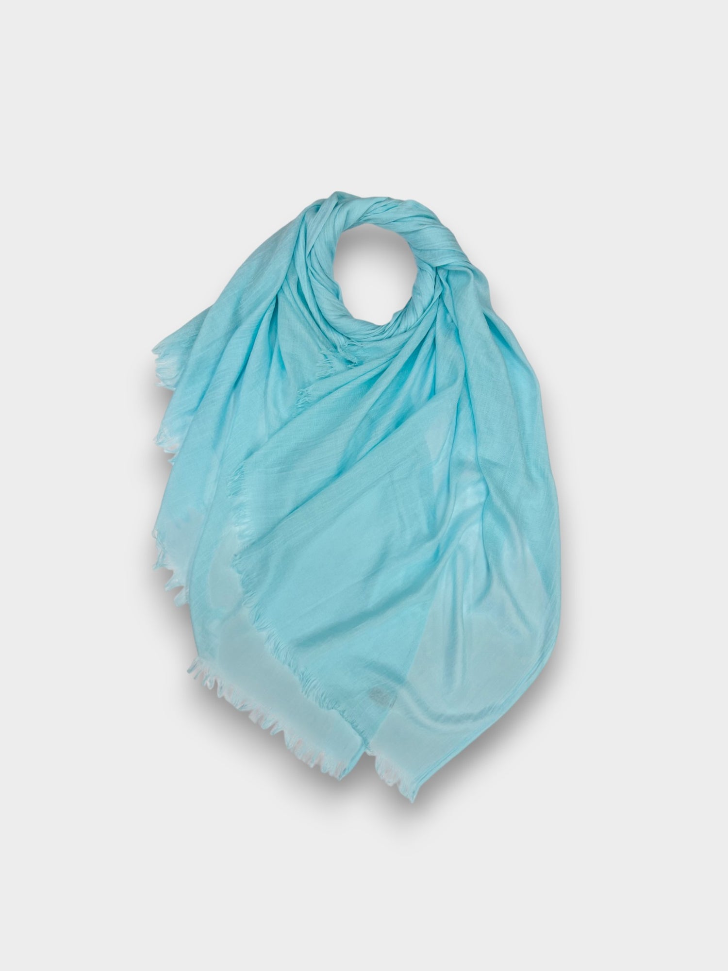Classic Cotton Blend Plain Scarf - 48 colours - Baby Blue
