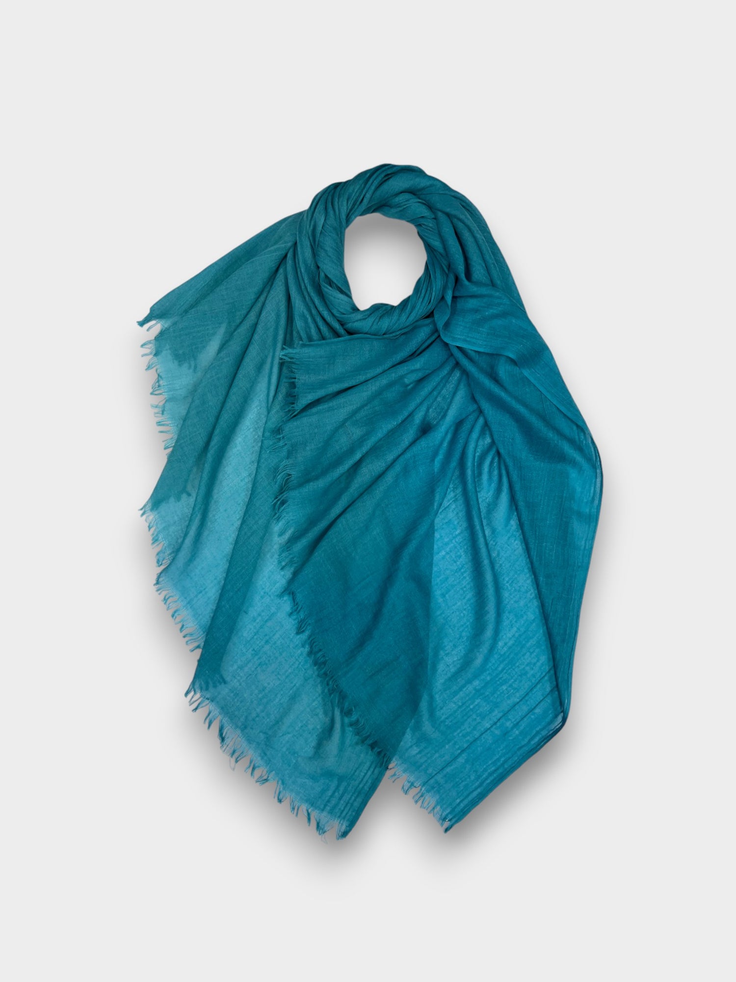 Classic Cotton Blend Plain Scarf - 48 colours - Cerulean