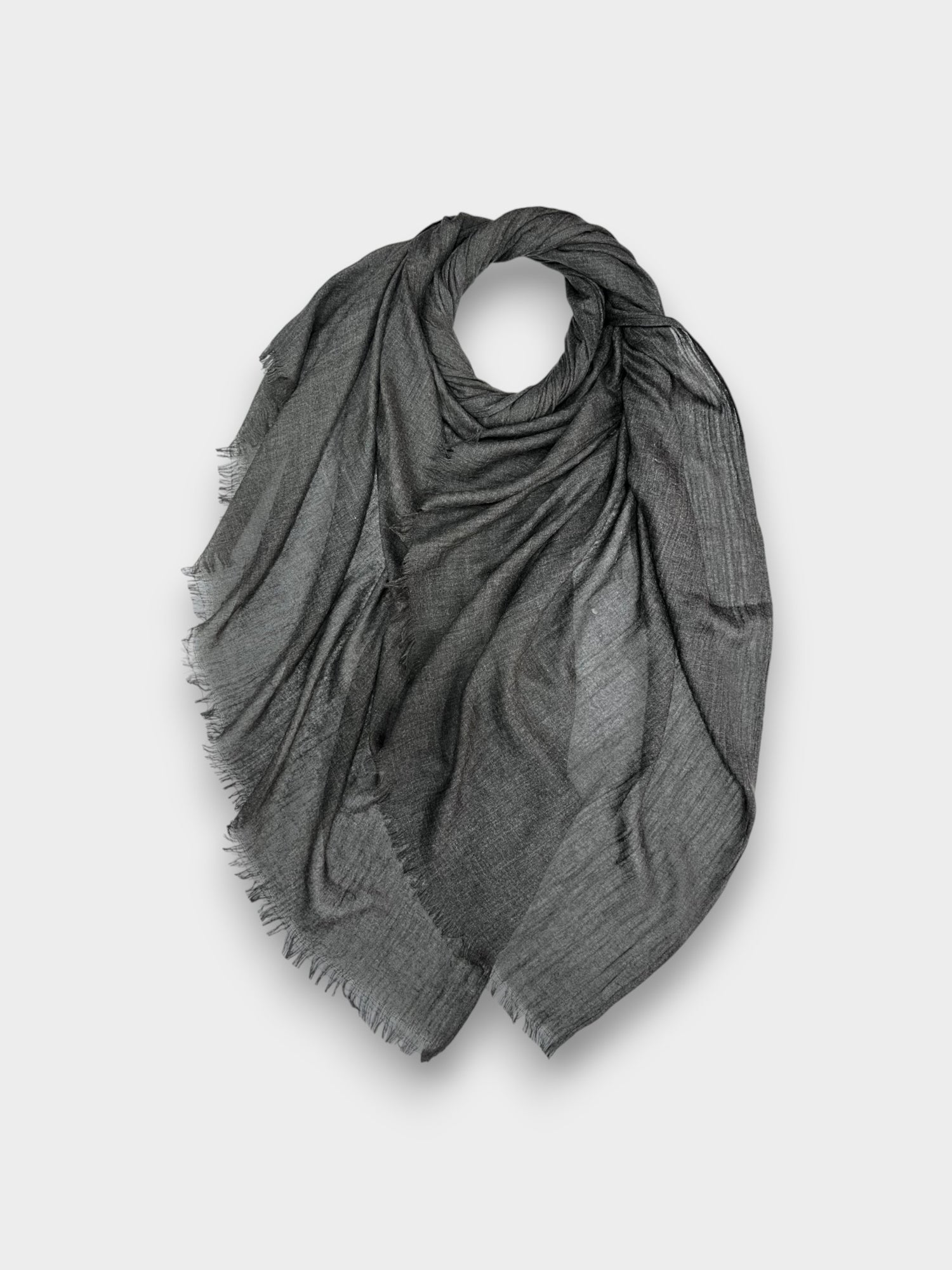 Classic Cotton Blend Plain Scarf - 48 colours - Charcoal