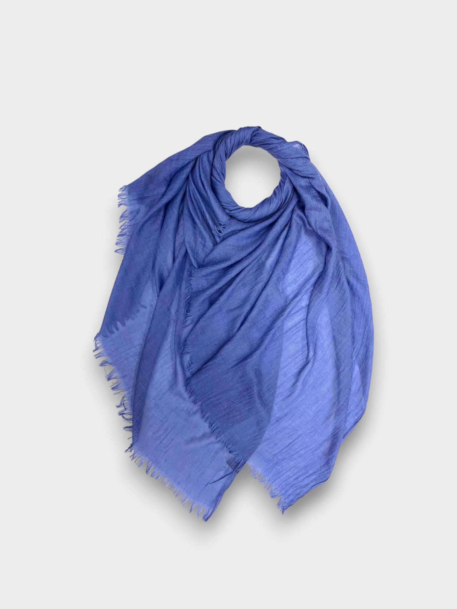 Classic Cotton Blend Plain Scarf - 48 colours - Cornflower