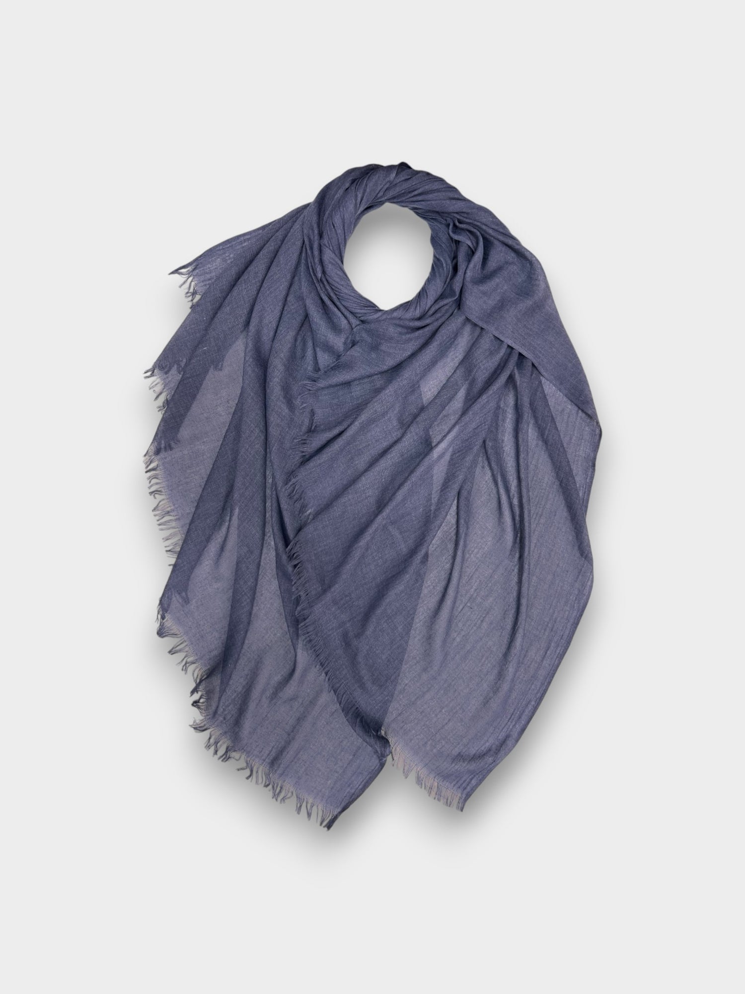 Classic Cotton Blend Plain Scarf - 48 colours - Denim