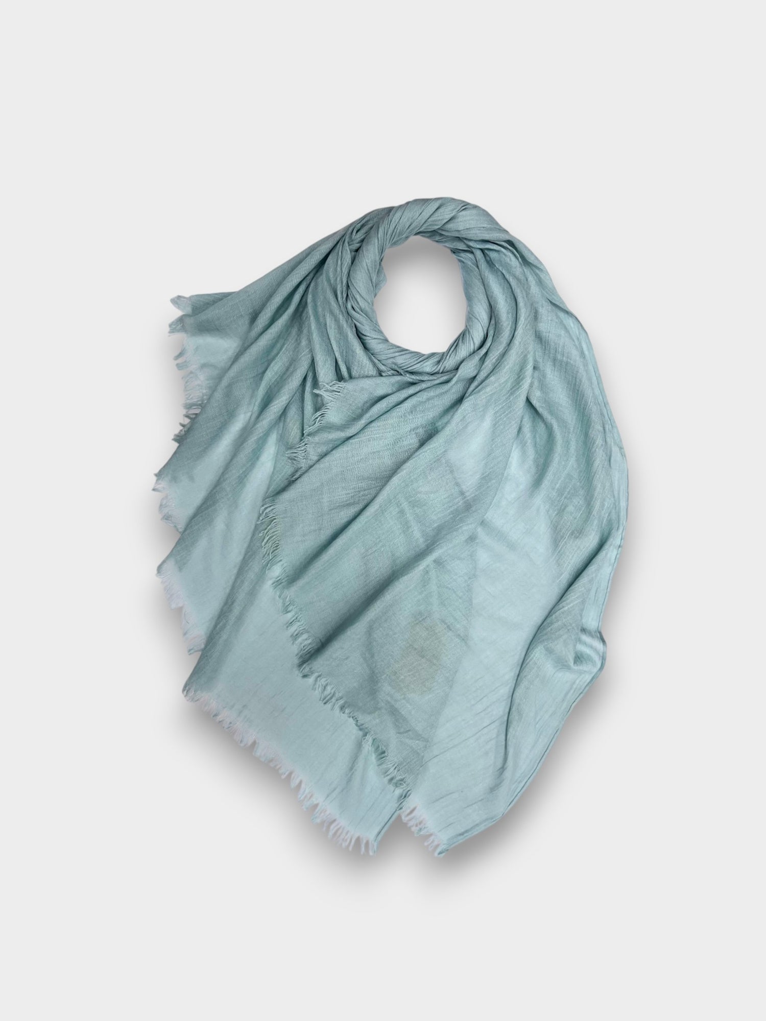 Classic Cotton Blend Plain Scarf - 48 colours - Duckegg