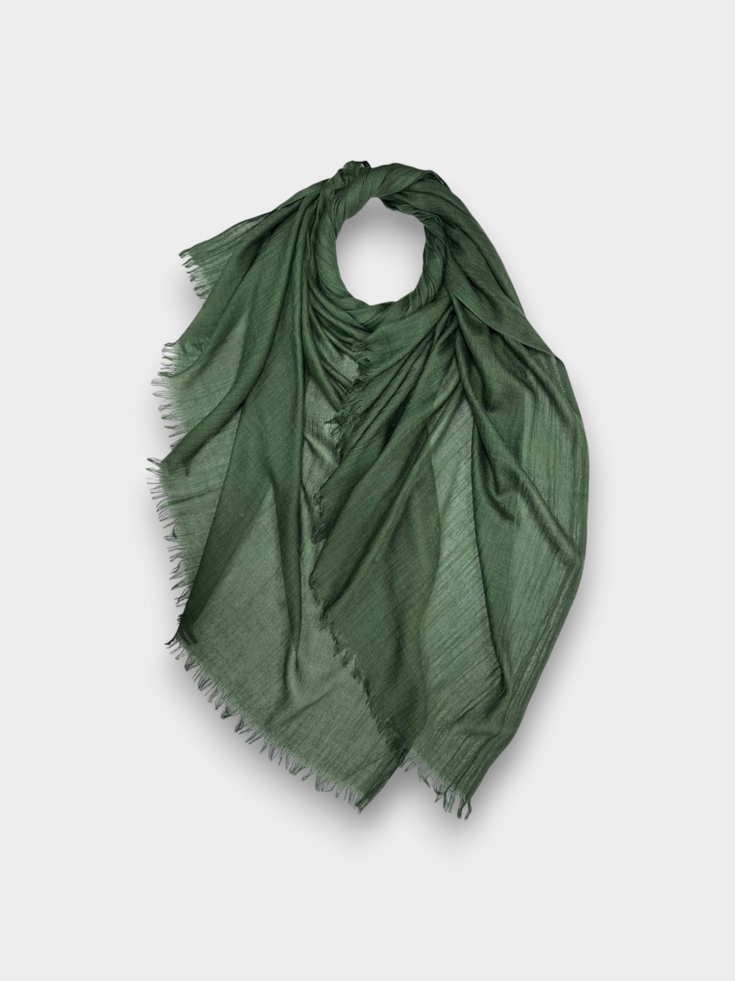 Classic Cotton Blend Plain Scarf - 48 colours - Forest Green