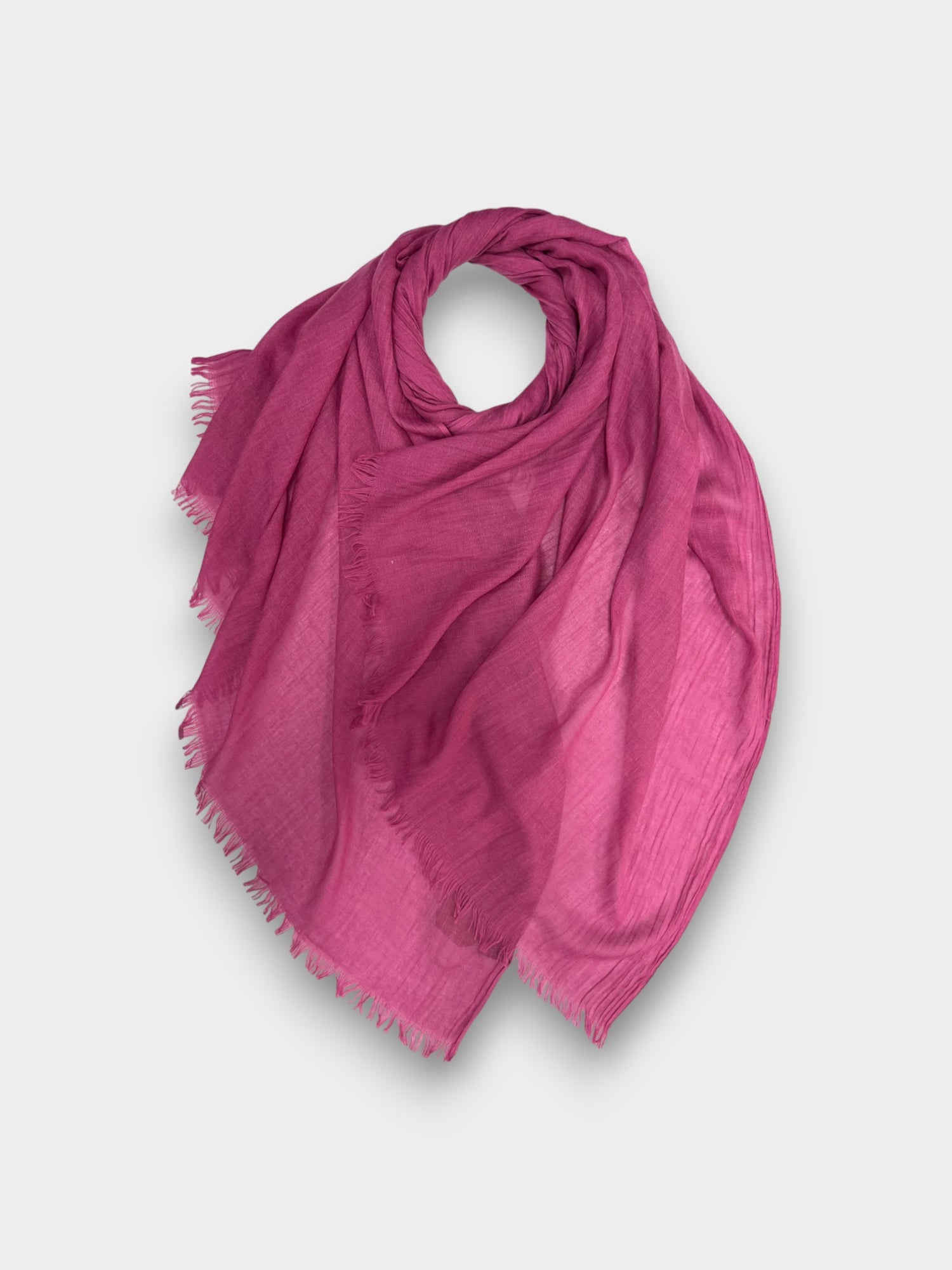 Classic Cotton Blend Plain Scarf - 48 colours - Fusia