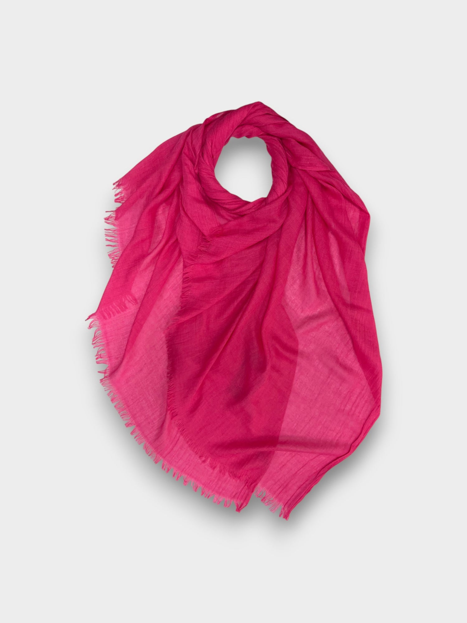 Classic Cotton Blend Plain Scarf - 48 colours - Hot Pink