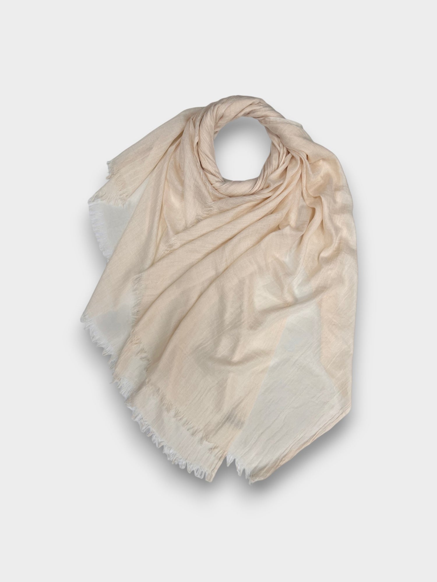 Classic Cotton Blend Plain Scarf - 48 colours - Ivory