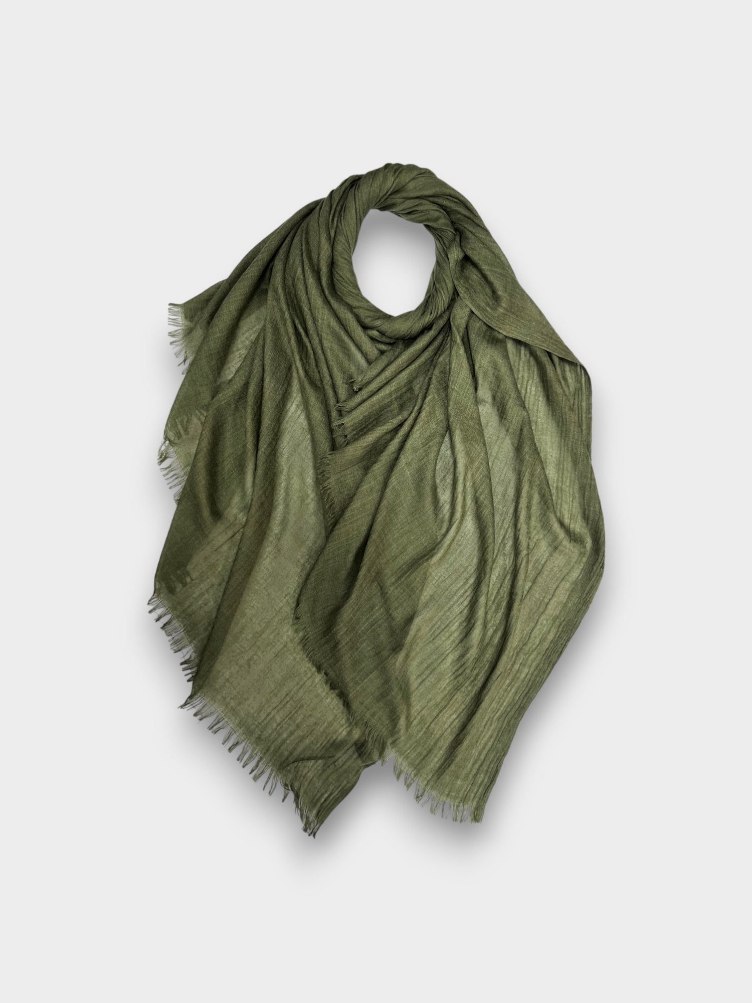 Classic Cotton Blend Plain Scarf - 48 colours - Khaki