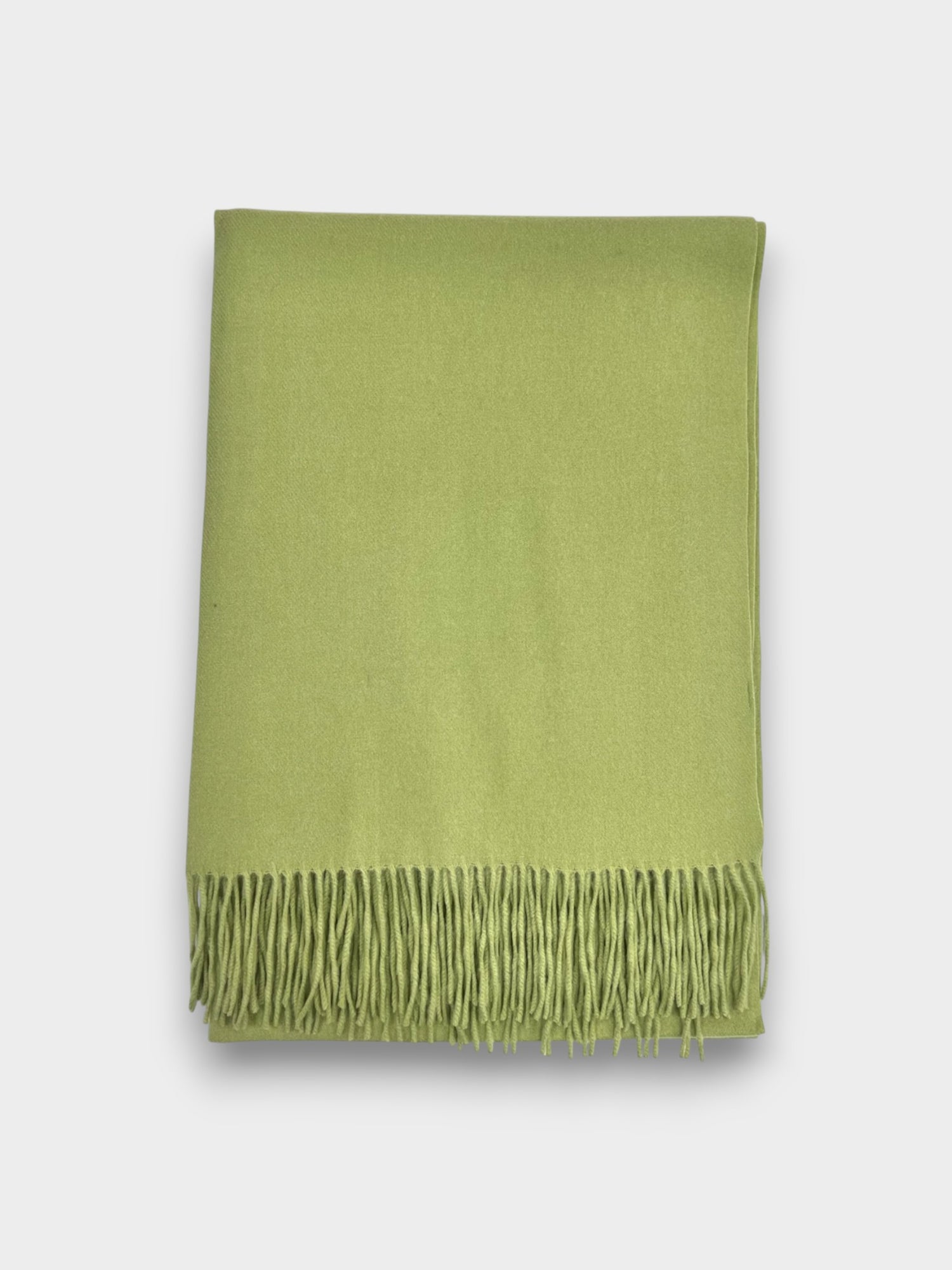 Classic Plain wool Blend with Tassels - 10 + colours available - Lime