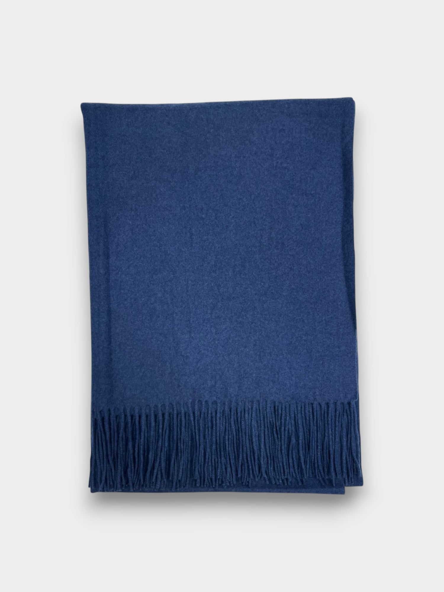 Classic Plain wool Blend with Tassels - 10 + colours available - Navy