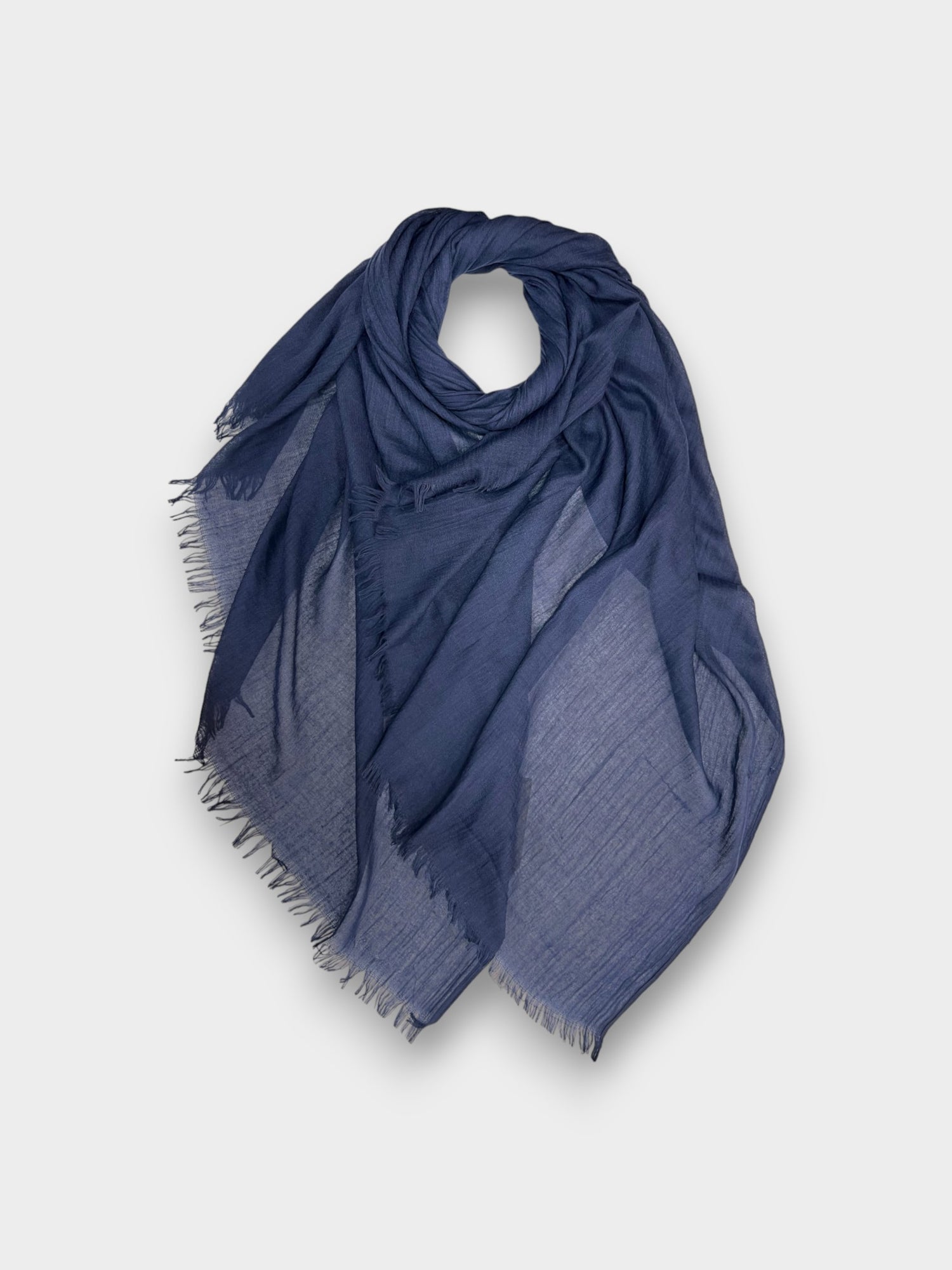 Classic Cotton Blend Plain Scarf - 48 colours - Navy
