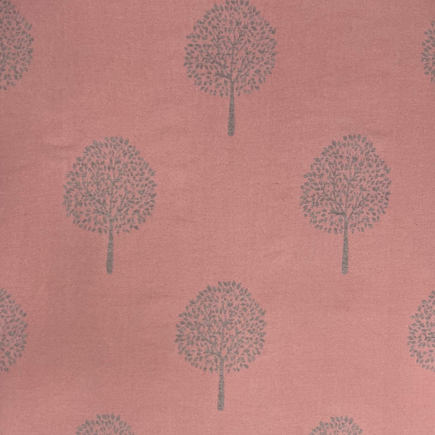 Tree of life print winter scarf on cashmere mix with tassels - Pink