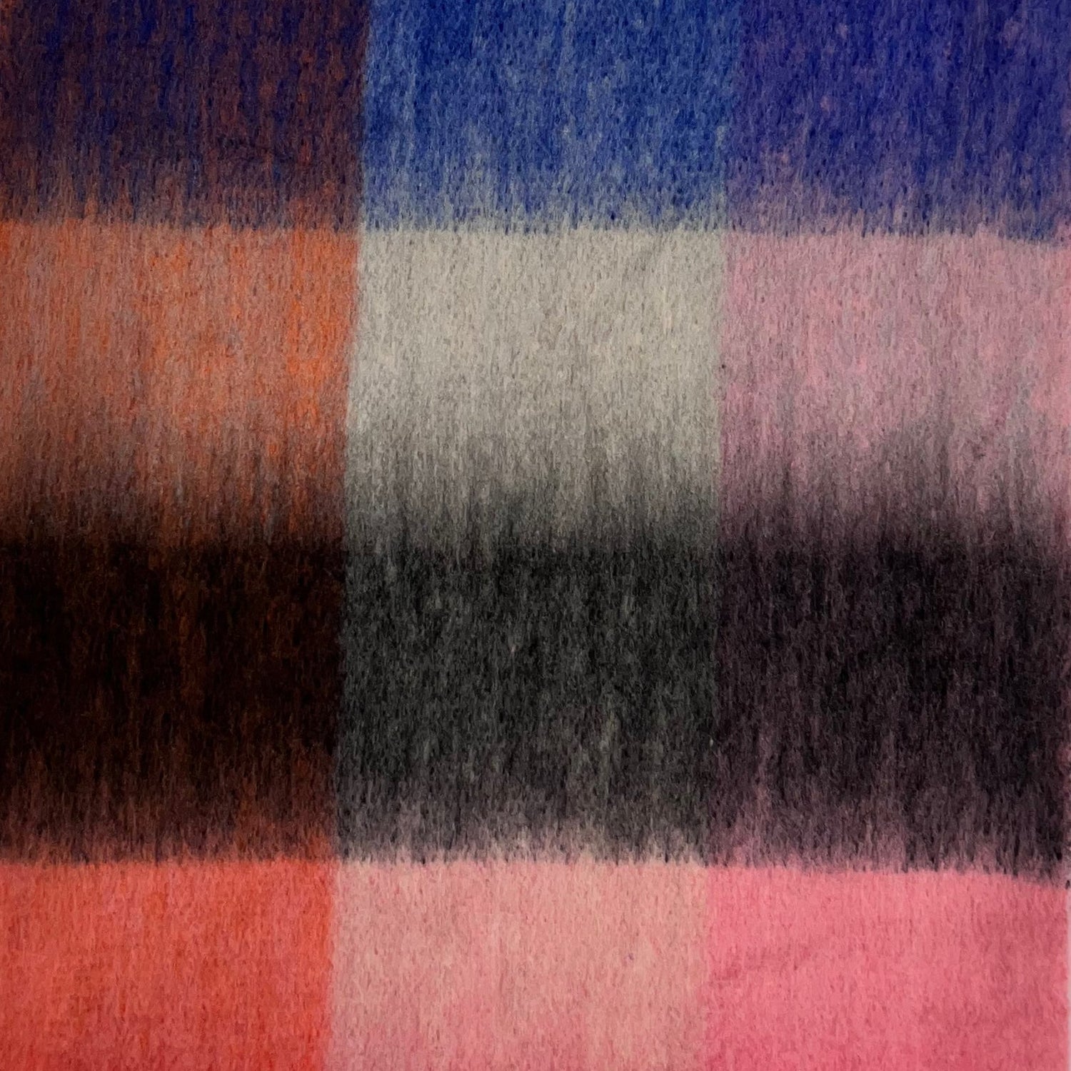 Soft Checked Blanket Winter Scarf with Tassels - Frida