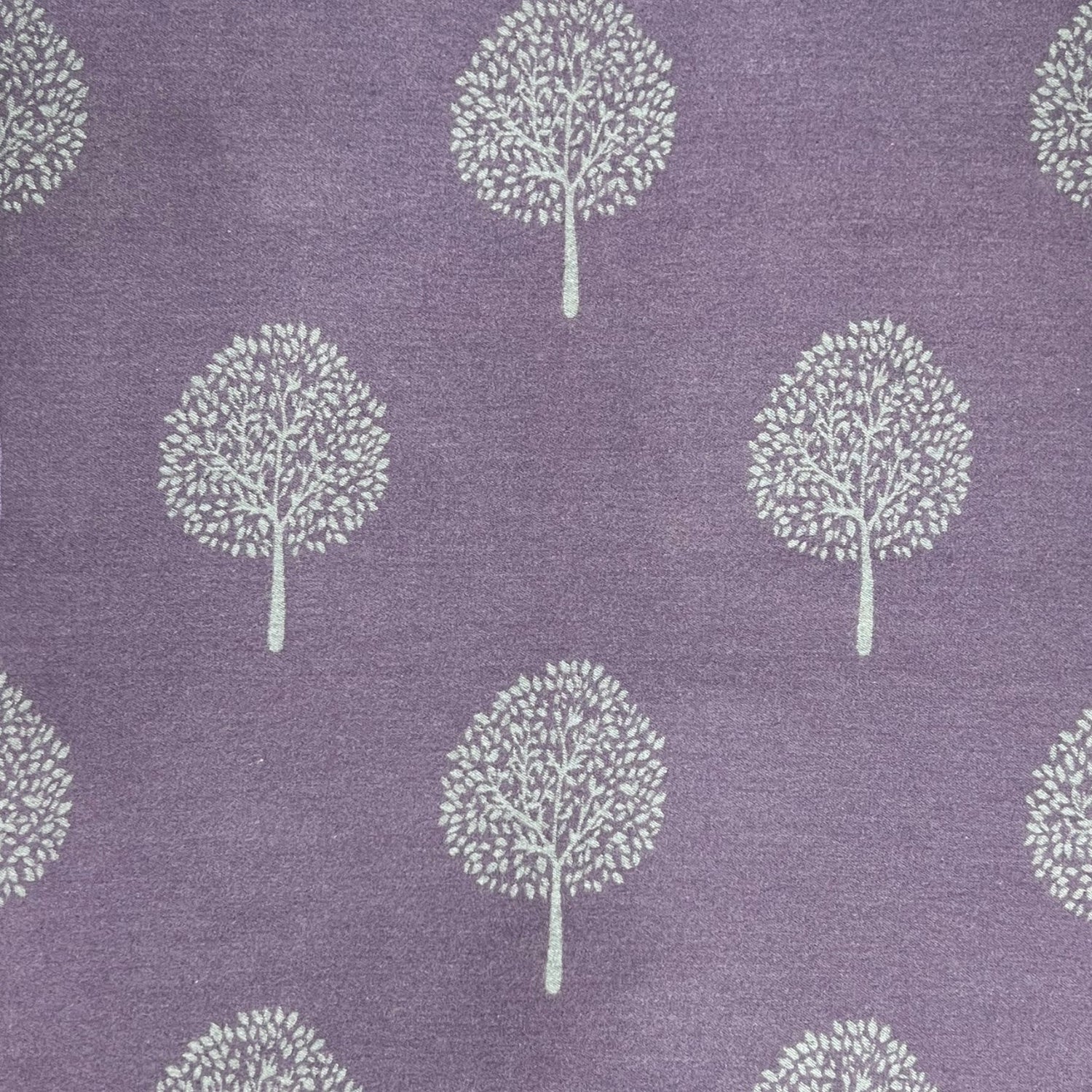 Tree of life print winter scarf on cashmere mix with tassels - Purple