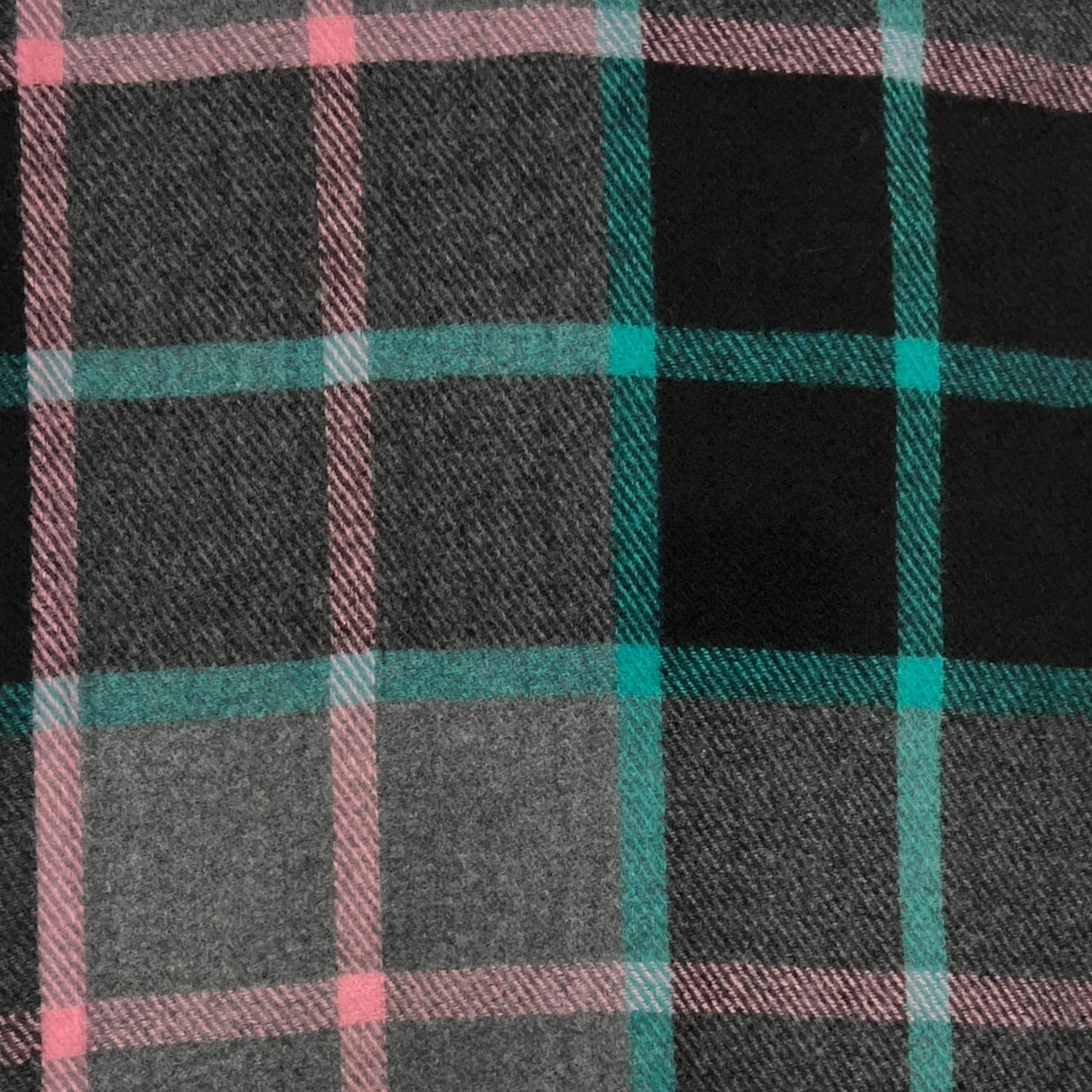 Festive check scarf in multi colours finished with tassels - Black