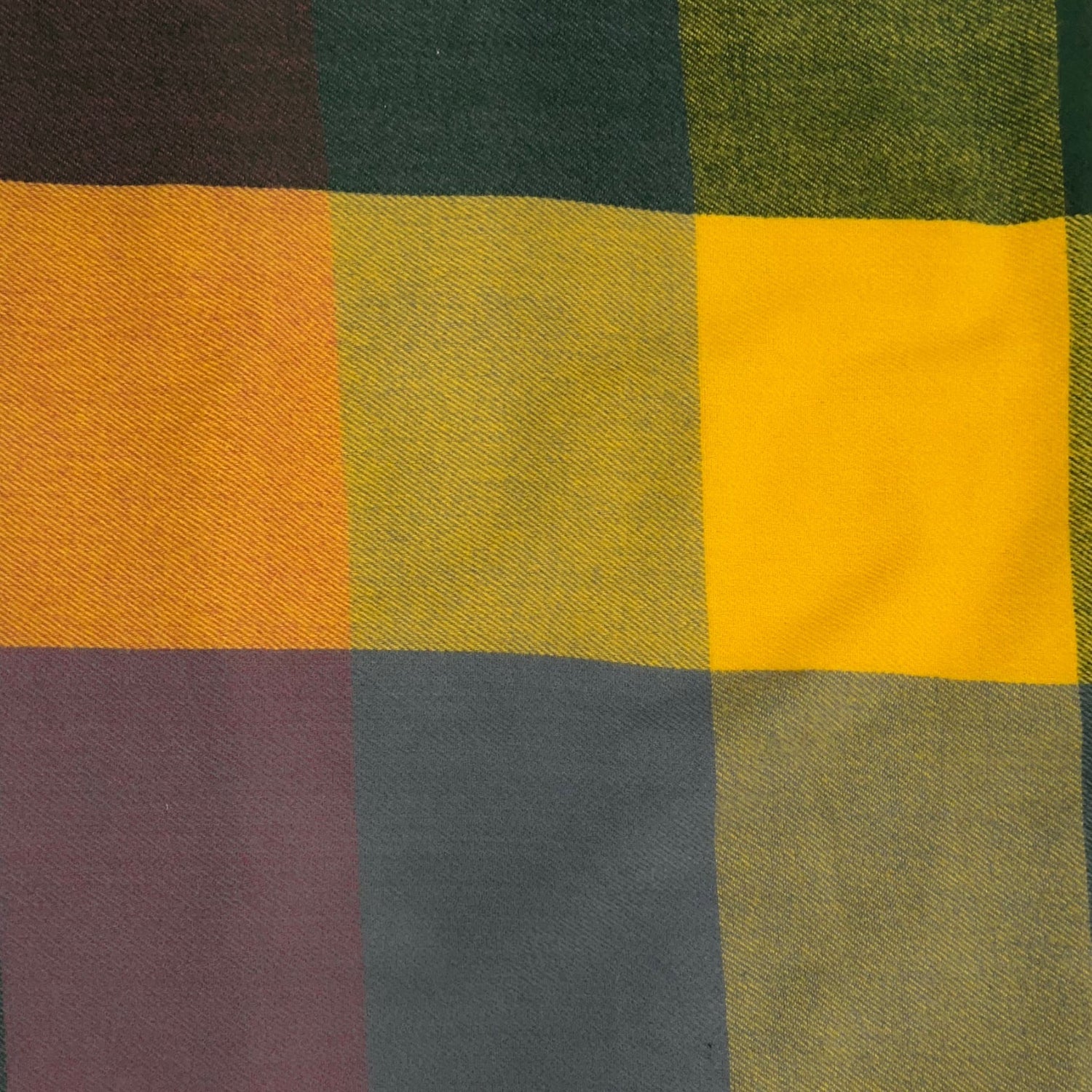 Classic Colourful Woolmix Check Winter Scarf with Tassels - Multi