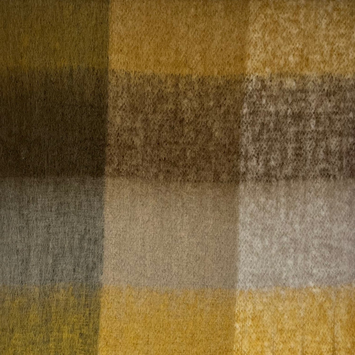 Soft Checked Blanket Winter Scarf with Tassels - Dijon
