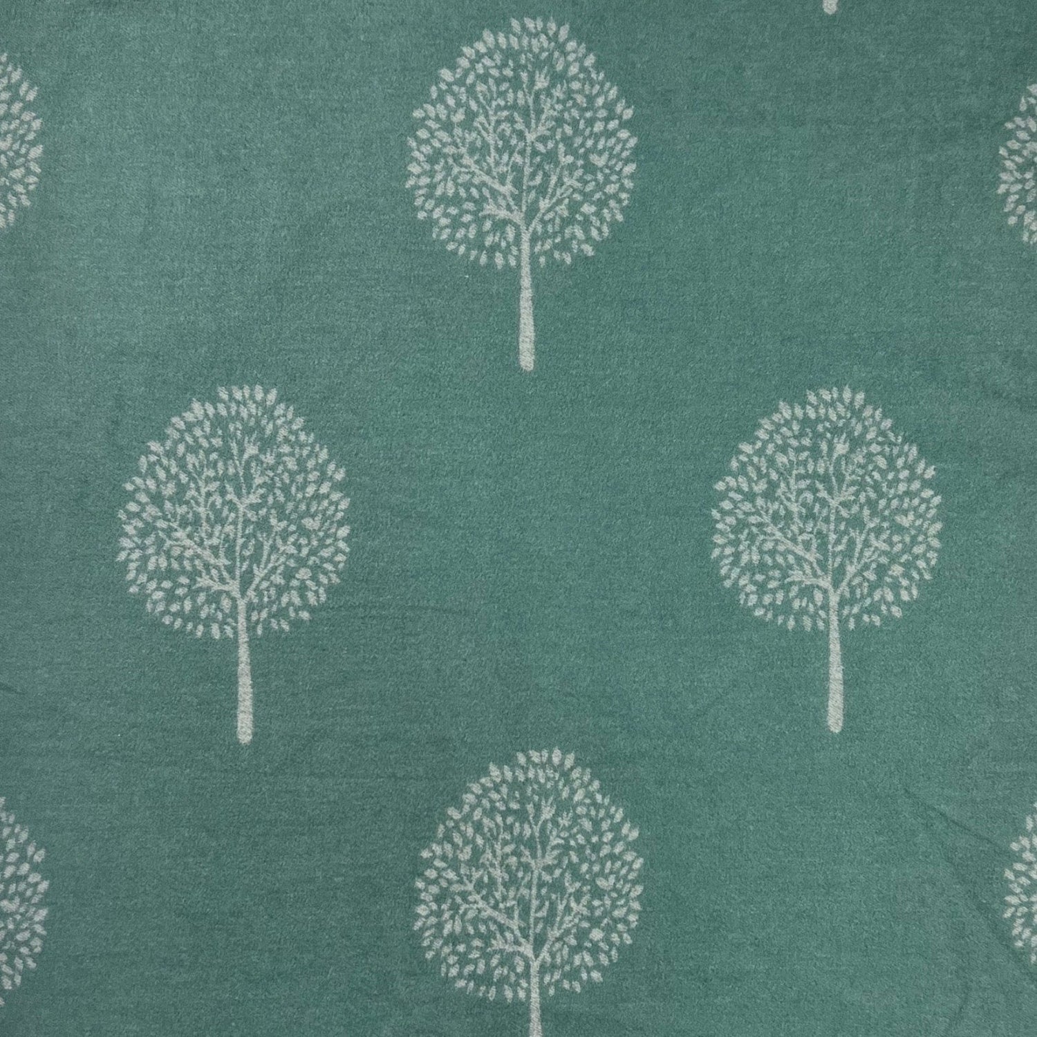 Tree of life print winter scarf on cashmere mix with tassels - Jade