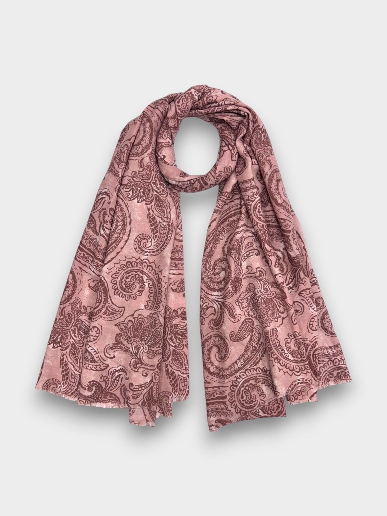Paisley print of medium weight scarf - Pink