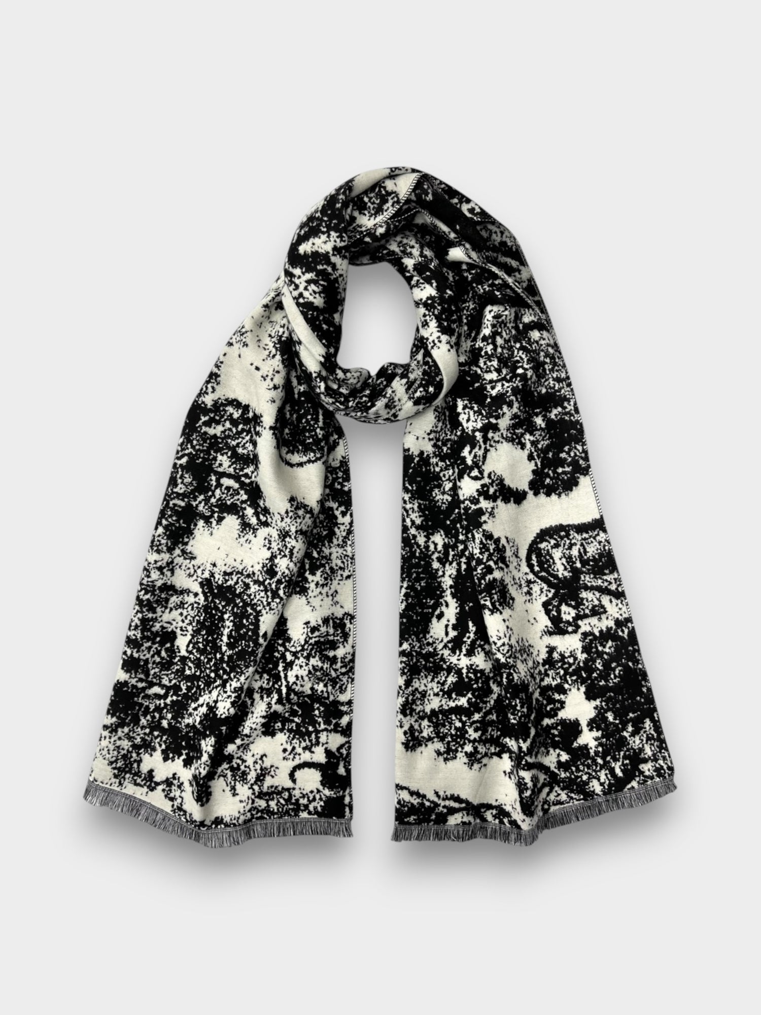 Forest print scarf - Black