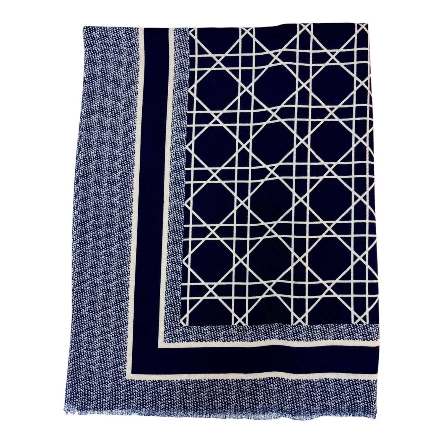 Square circle medium light weight scarf - Navy