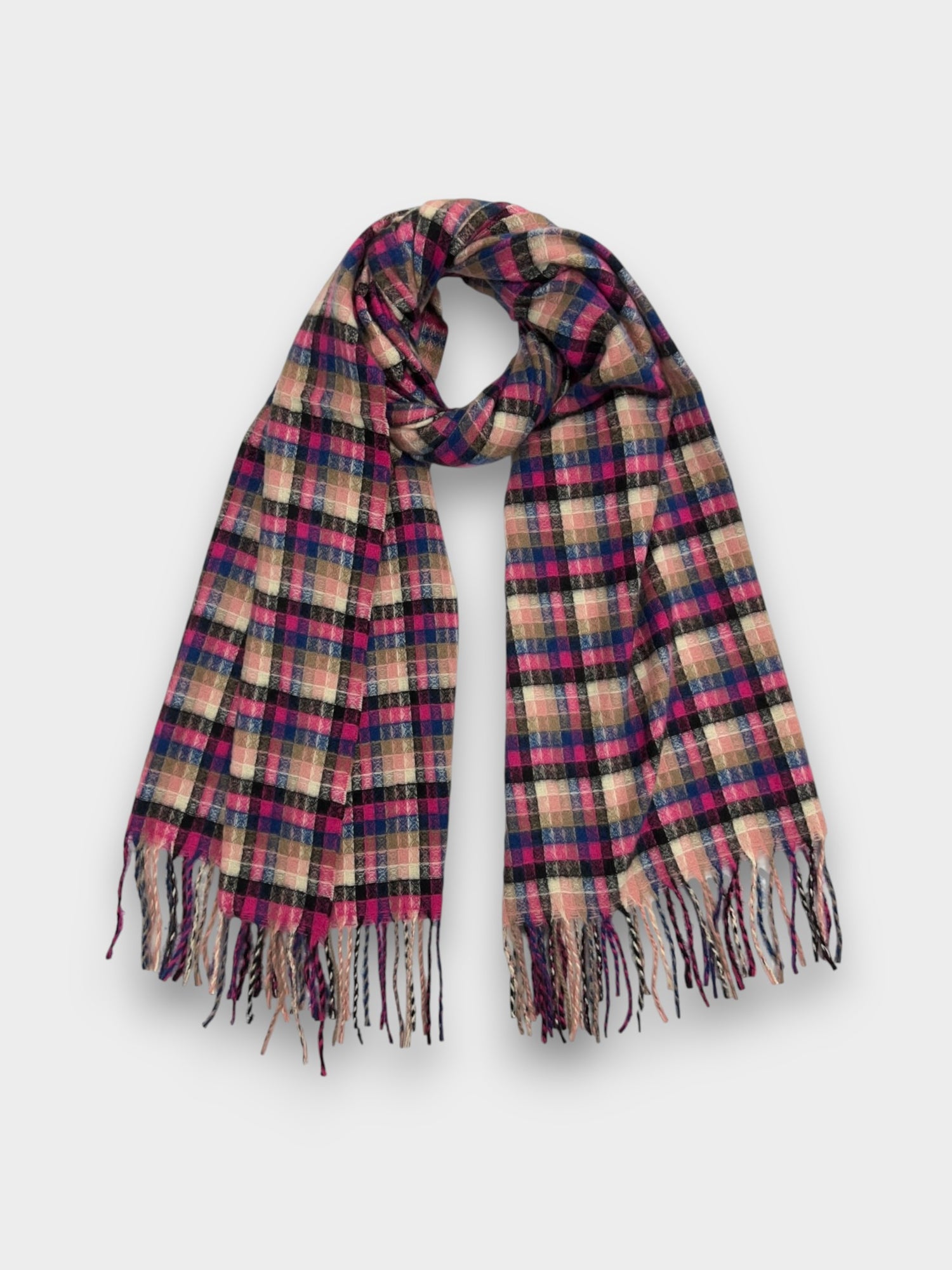Puzzle print winter scarf - Pink