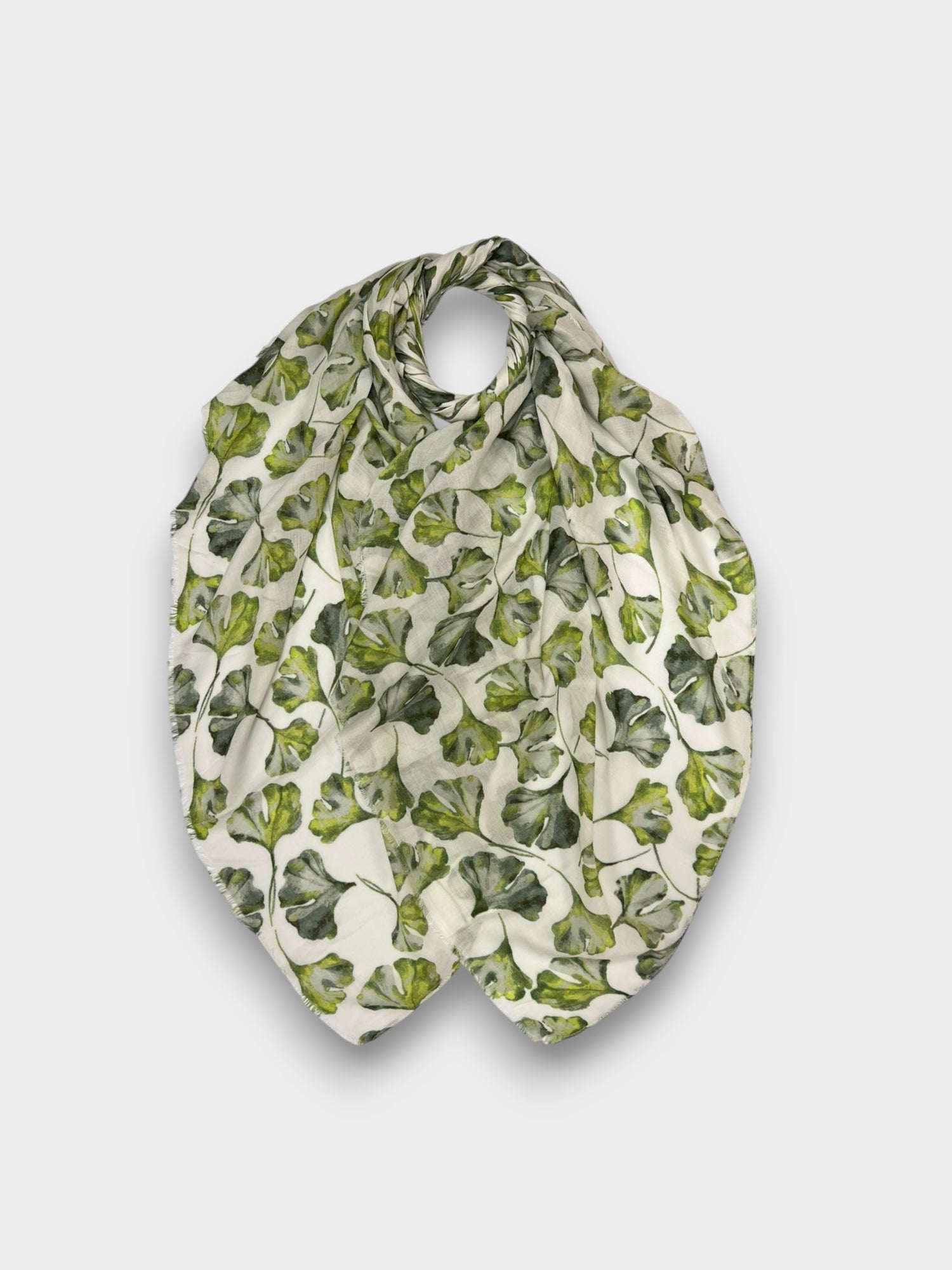 Ginko leaves print scarf - Green