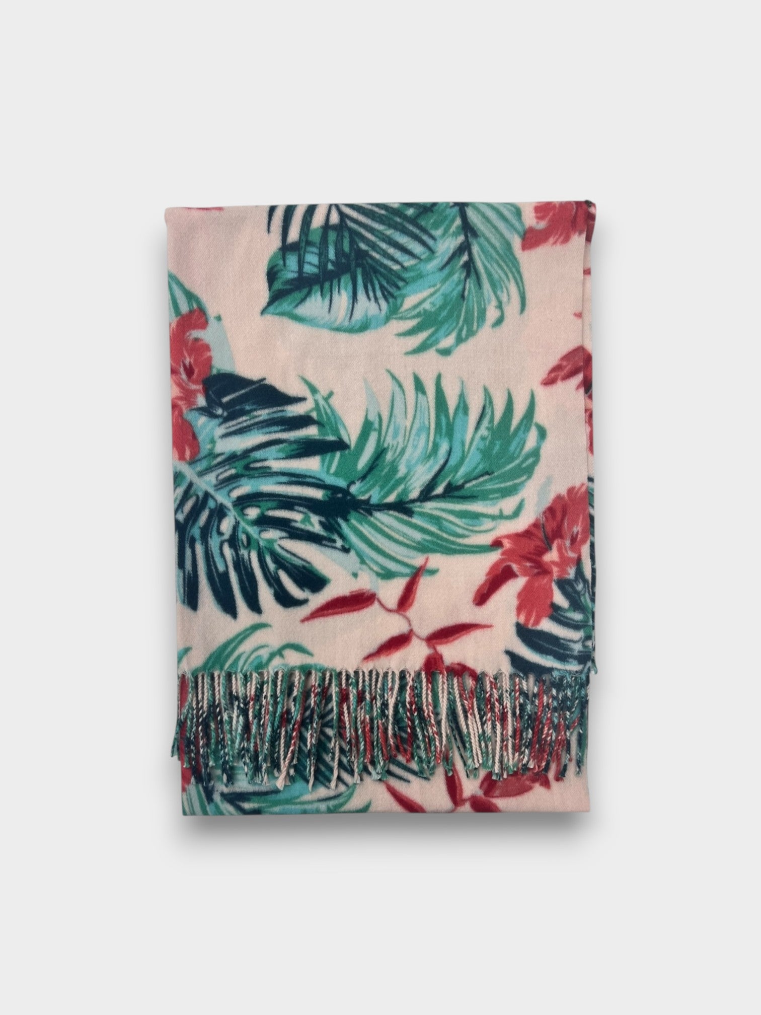 Tropical Leaf Print Scarf