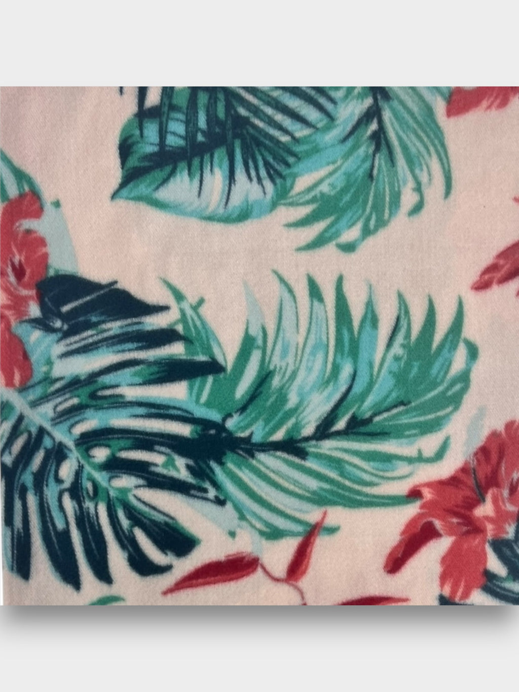 Tropical Leaf Print Scarf