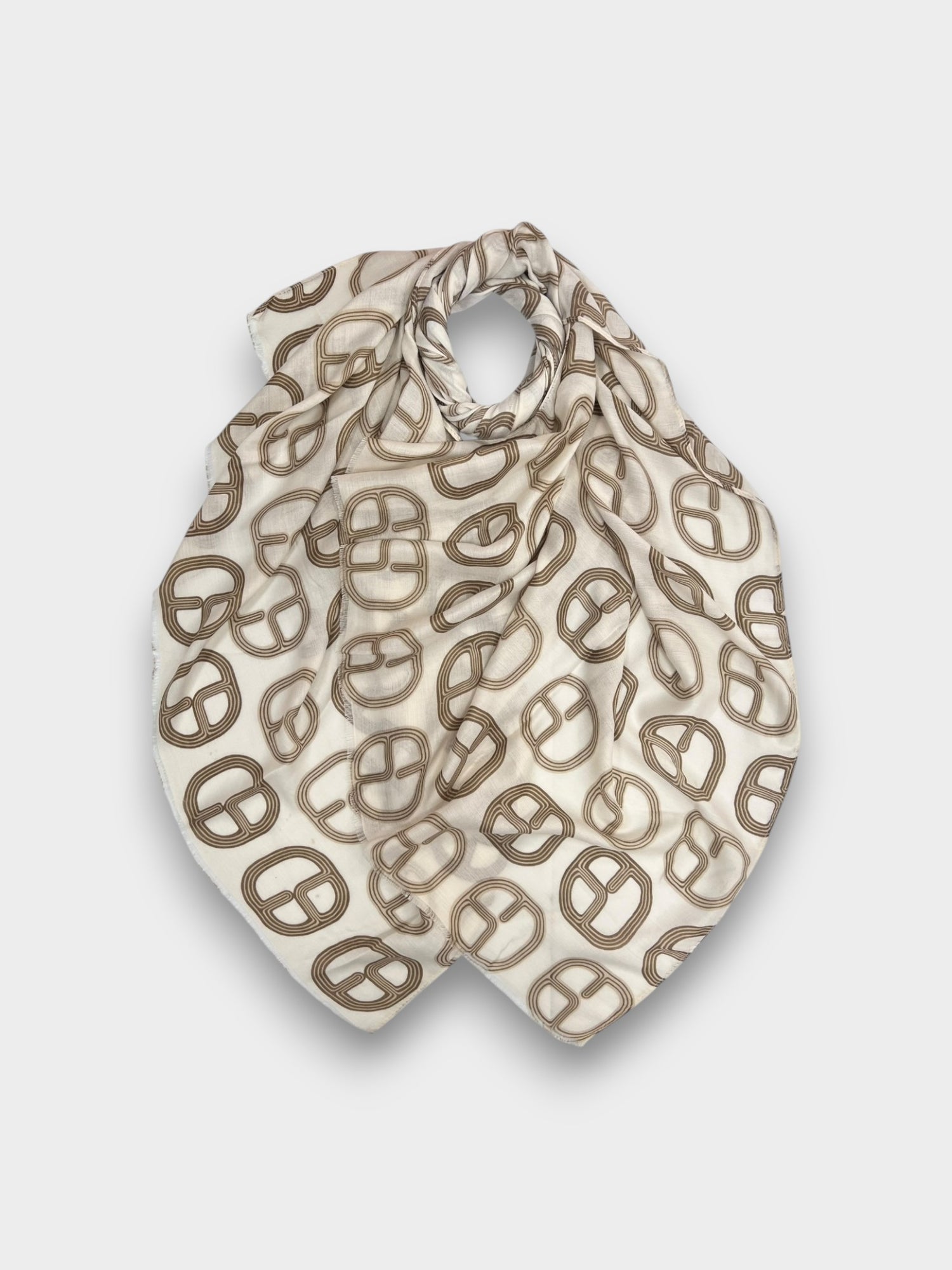 Buckle chain print scarf - Off-White