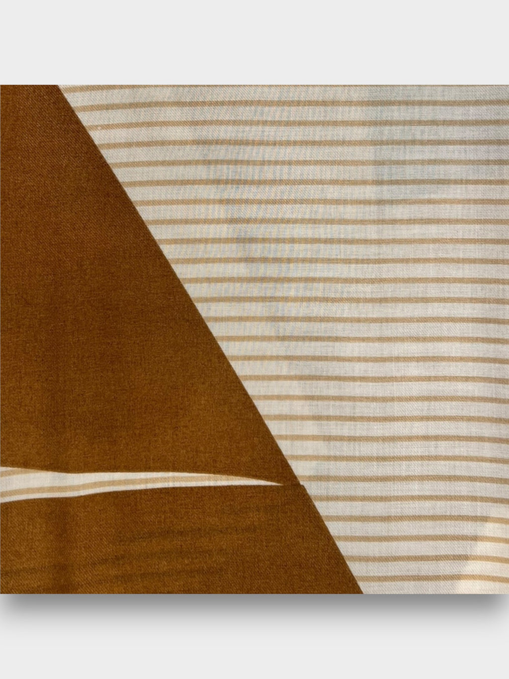 Monochrome Stripe Wool Blend Scarf medium weight