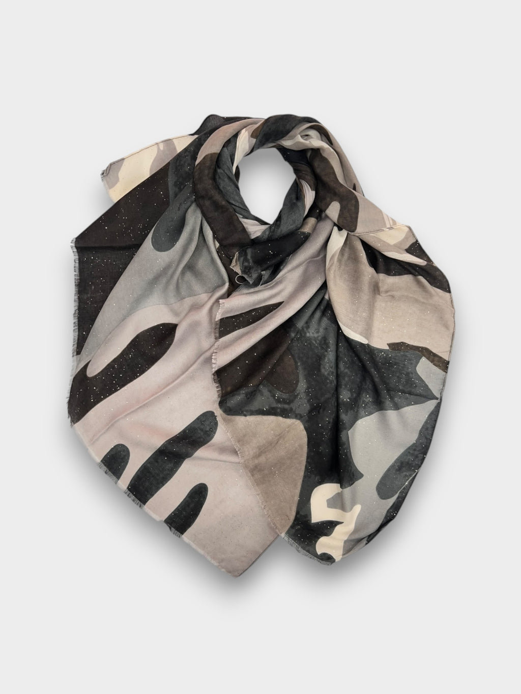 Camouflage print scarf