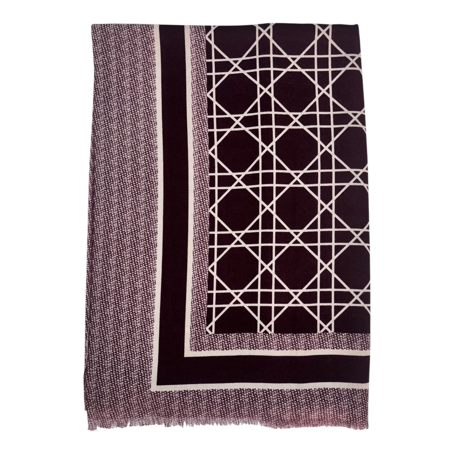 Square circle medium light weight scarf - Burgundy