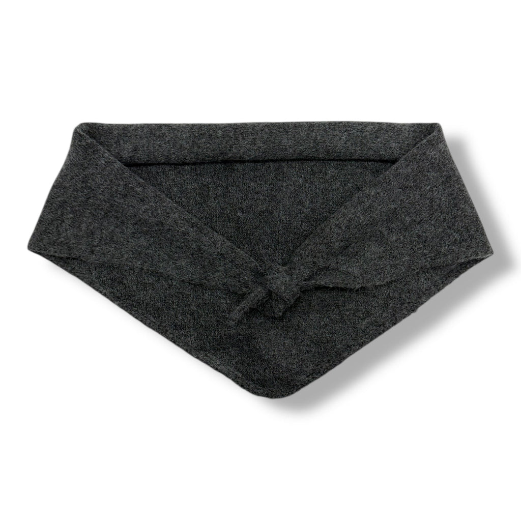Triangle knitted wool scarf