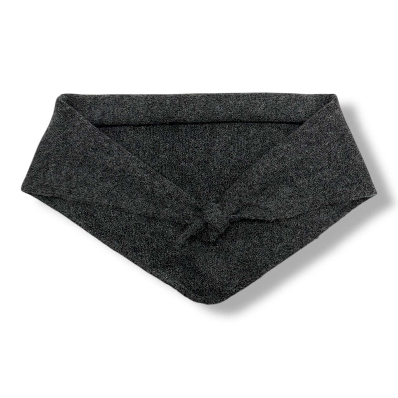 Triangle knitted wool scarf