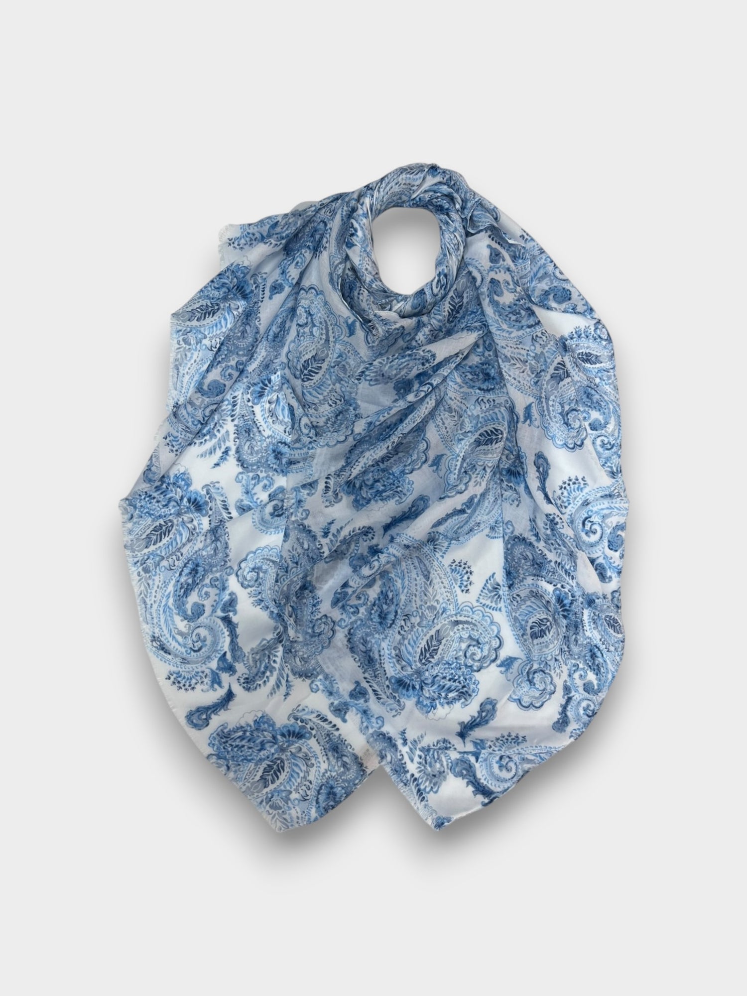Paisley print scarf - Blue