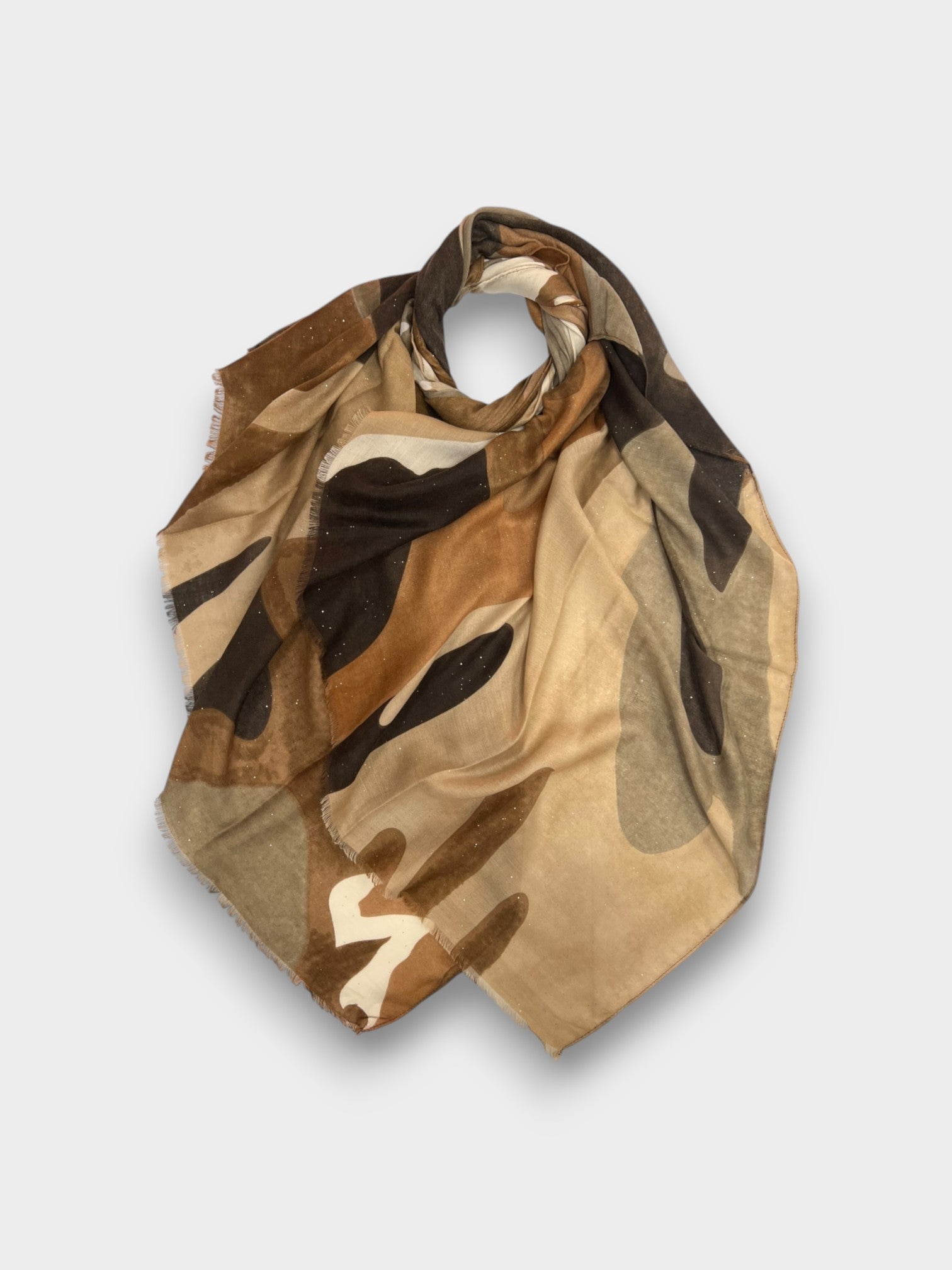 Camouflage print scarf