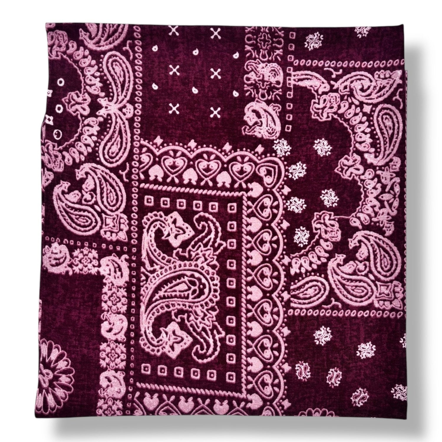 Bandana Patch Print - Burgundy