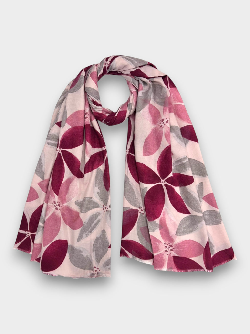 Ash tree leaves print of medium weight scarf