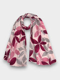 Ash tree leaves print of medium weight scarf