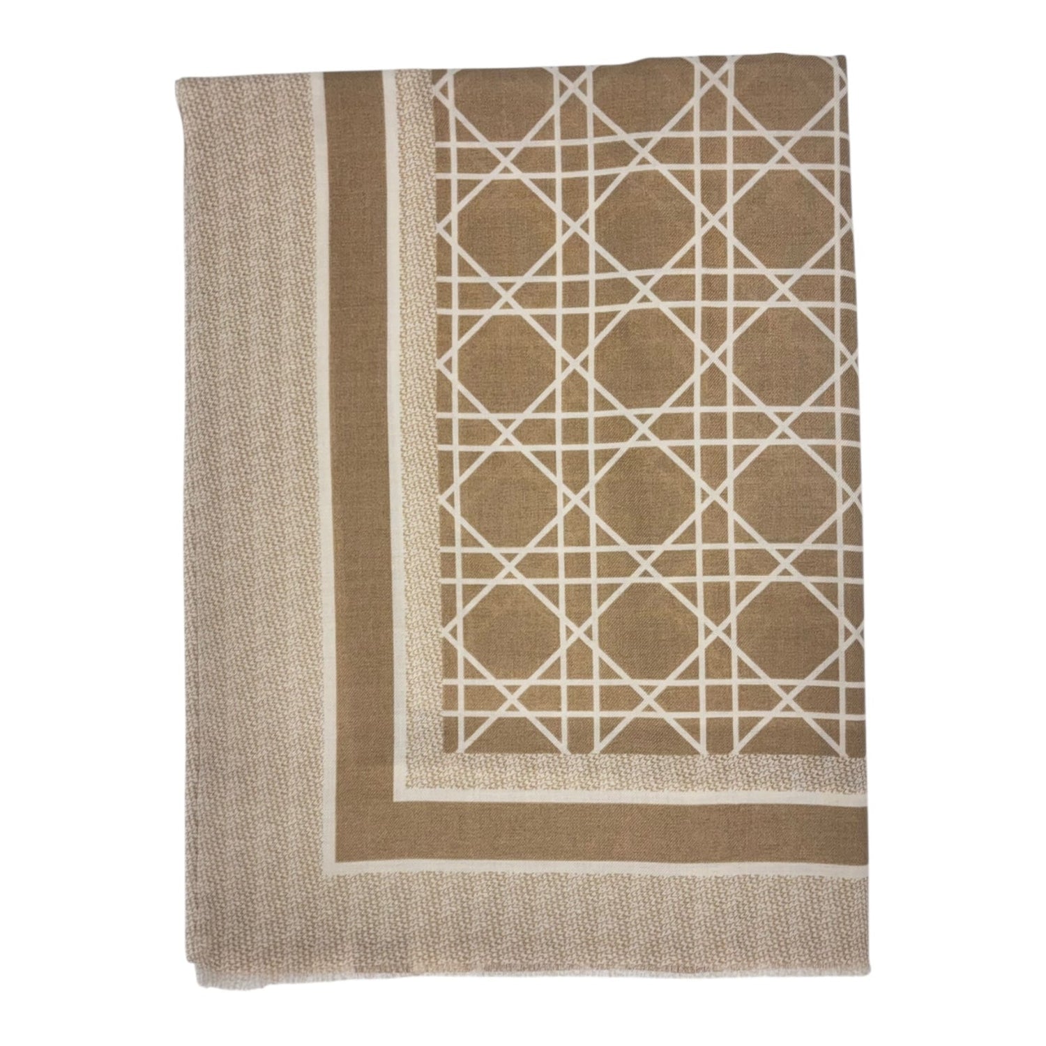 Square circle medium light weight scarf - Cream