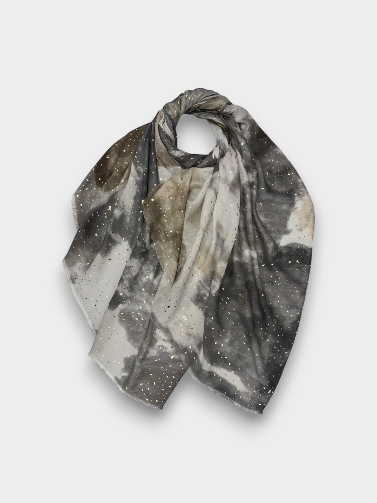 Smoke Marble Mist Scarf - Black