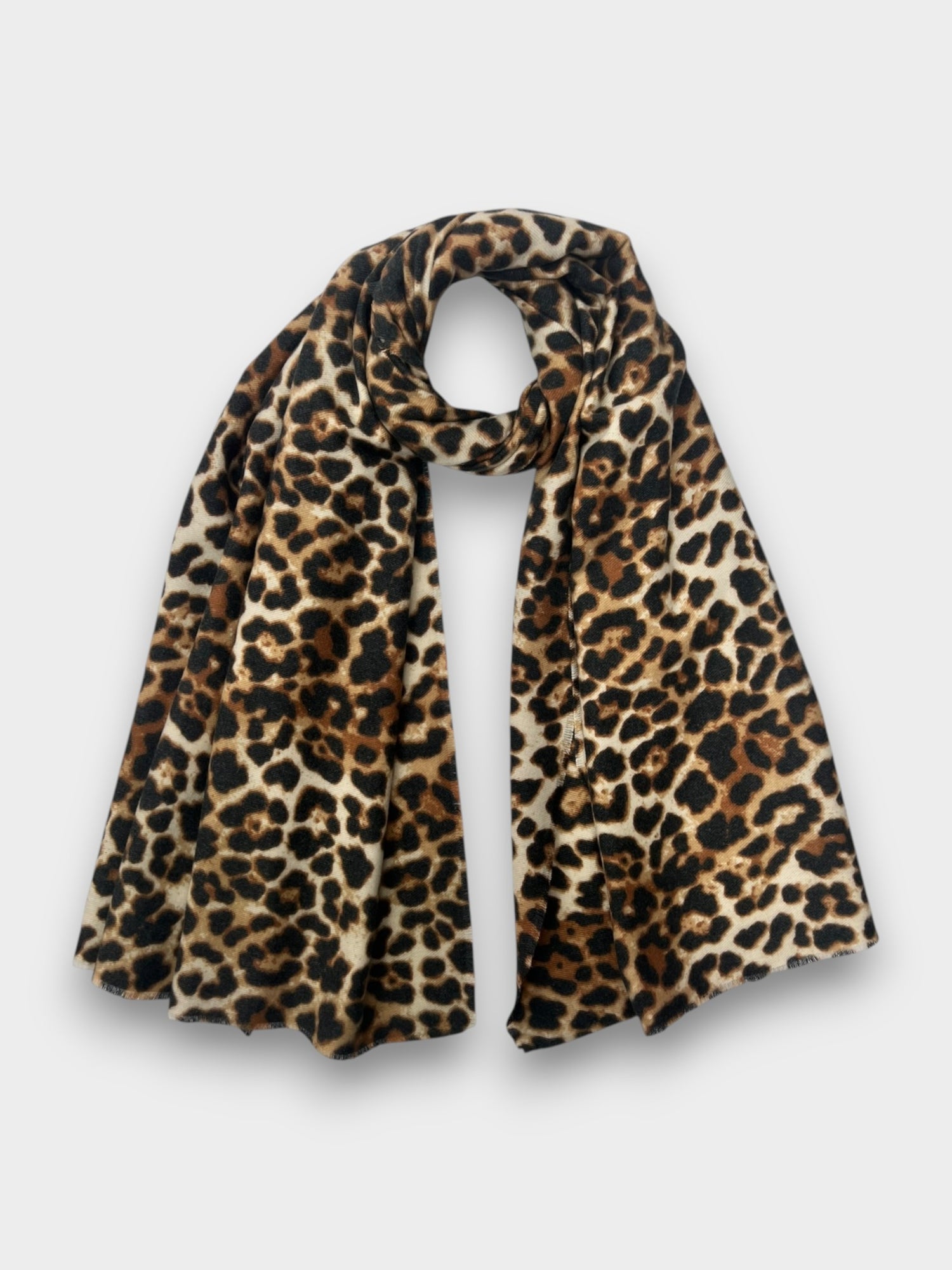 Classic Leopard Print Scarf - Default Title