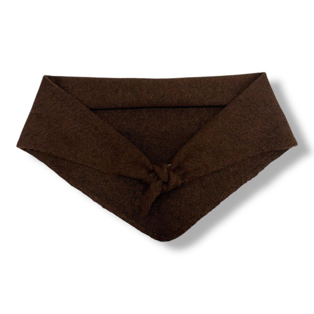 Triangle knitted wool scarf