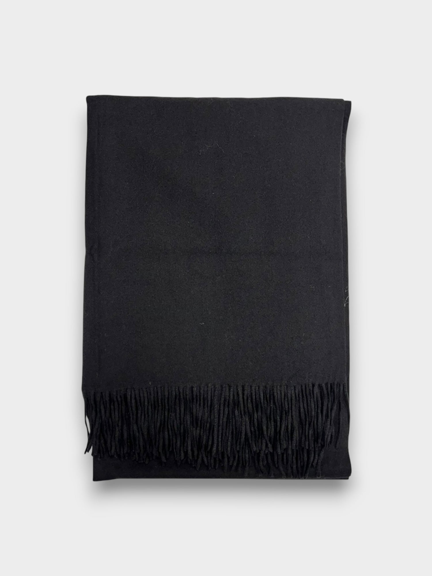 Classic Plain wool Blend with Tassels - 10 + colours available - Black
