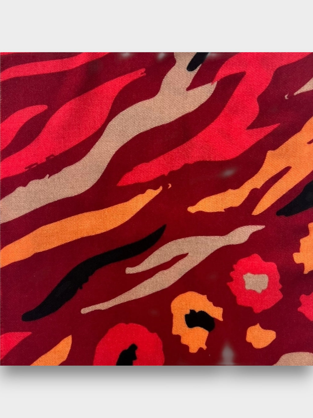 Fiery Abstract Animal Print Scarf