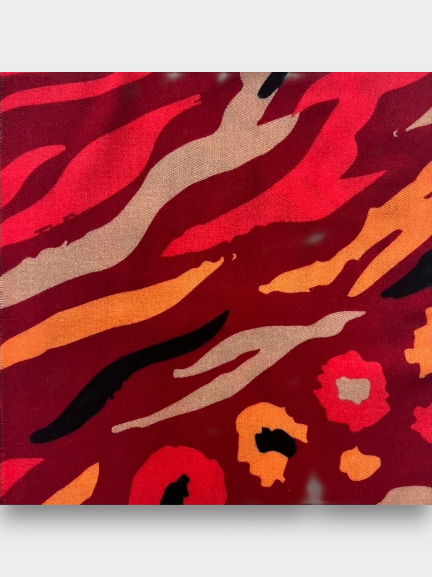 Fiery Abstract Animal Print Scarf