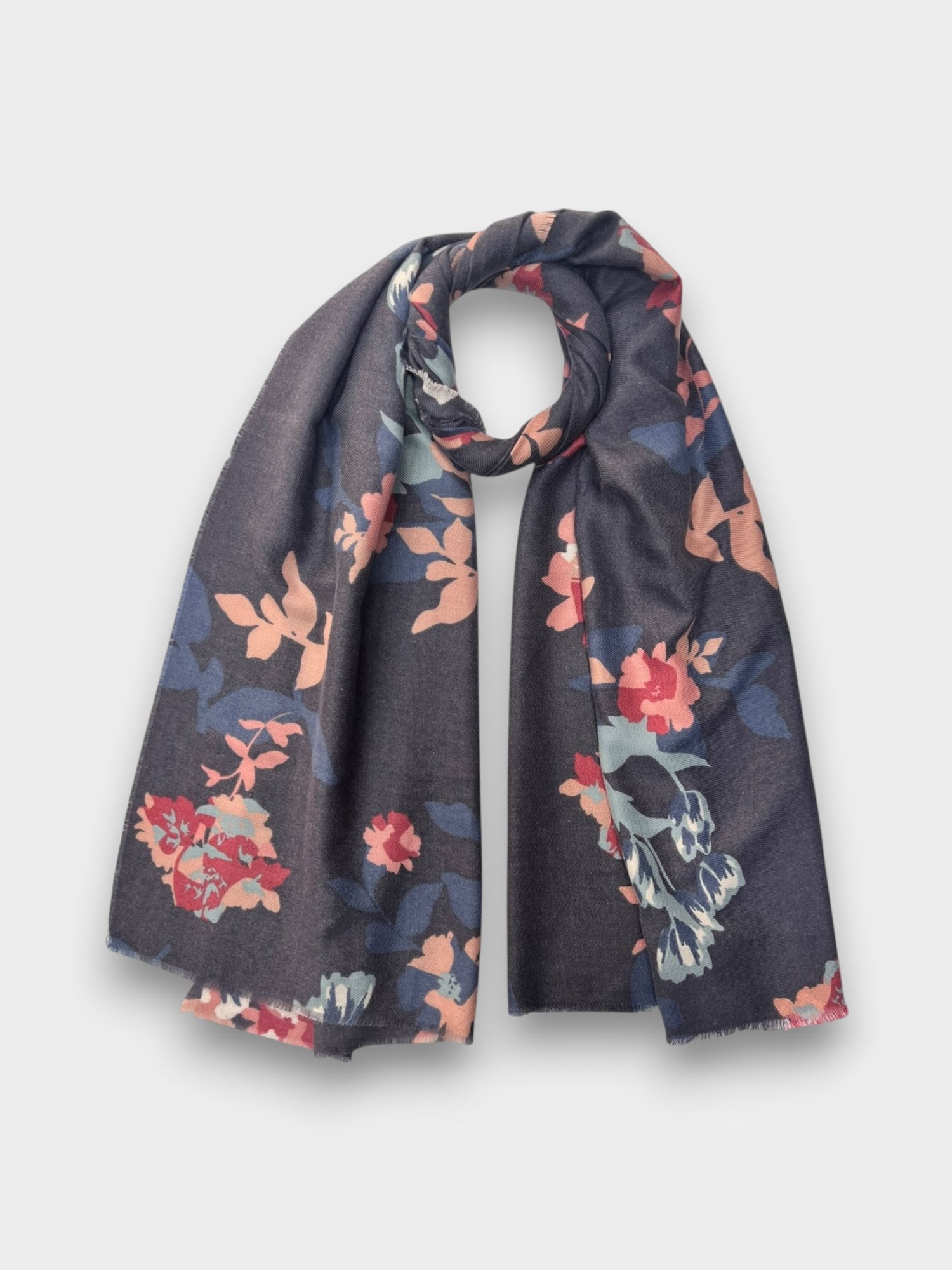 Midnight Blossom Print Scarf - Default Title